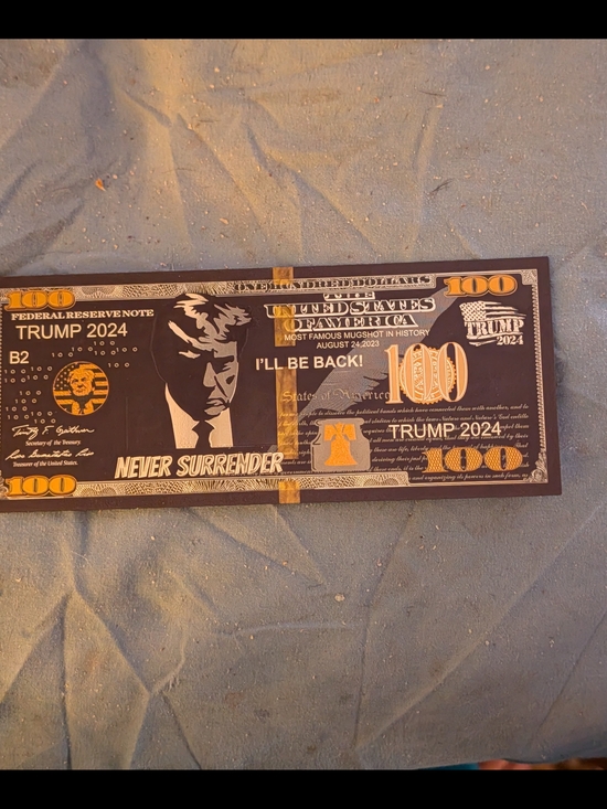 None Other - Trump 2024 Decorative Bill in Gold Foil Collector Banknote